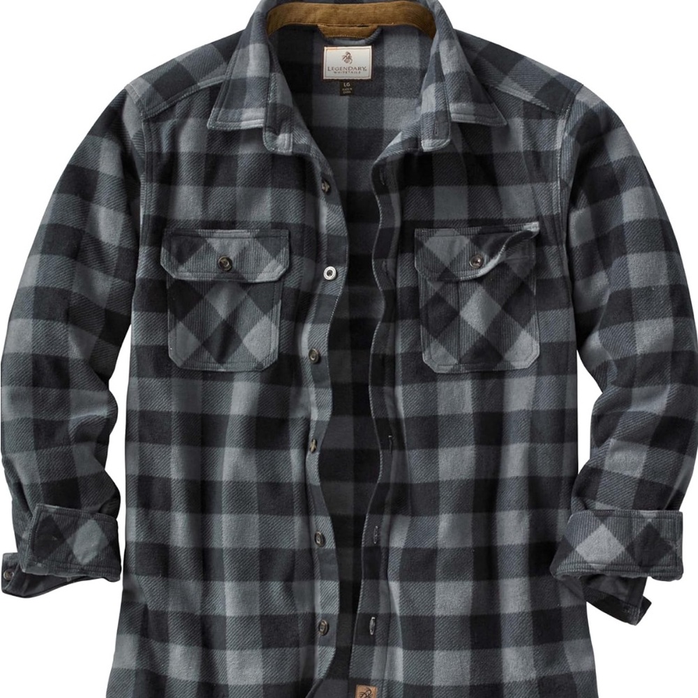 Legendary Whitetails Mens Navigator Fleece Button Up Shirt Size Large